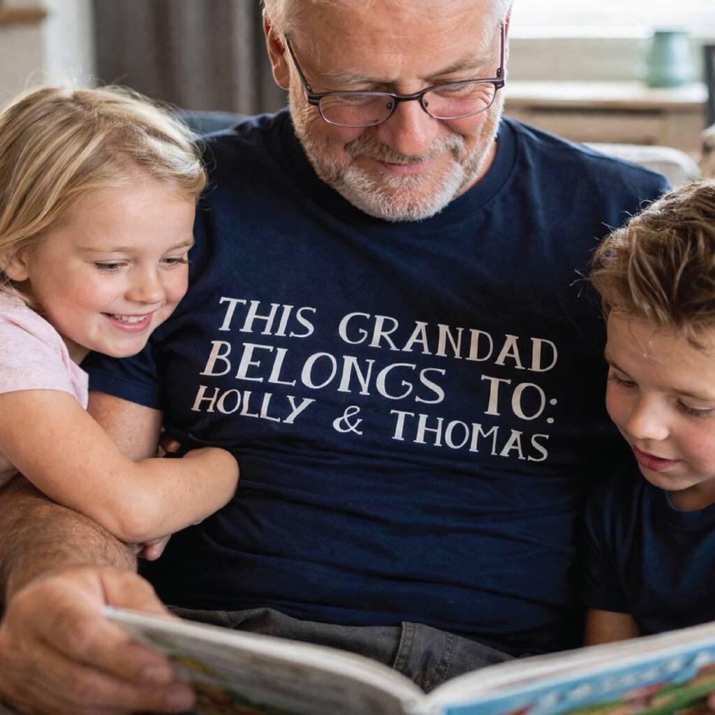Personalized Grandad T-Shirt: Grandkids Names, Father's Day Gift