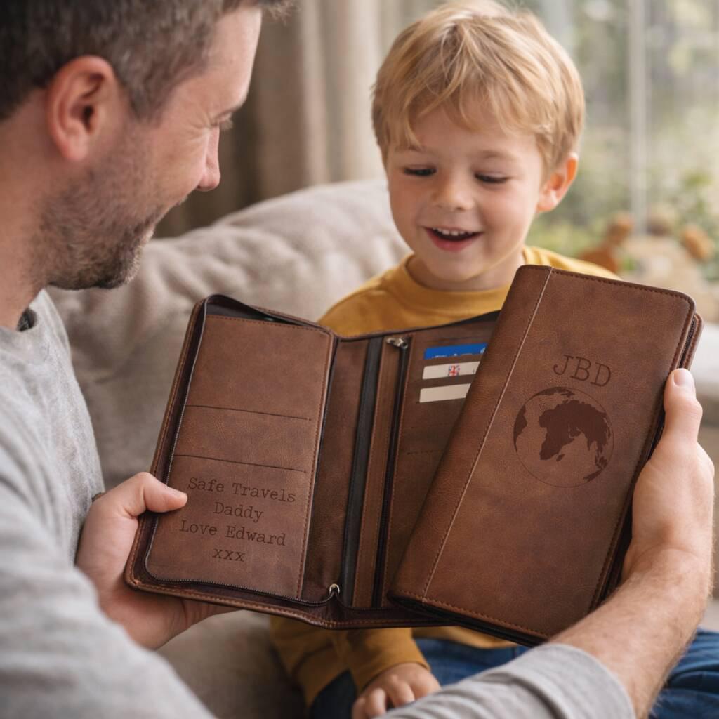 Personalised Daddy's Travel Wallet With Secret Message