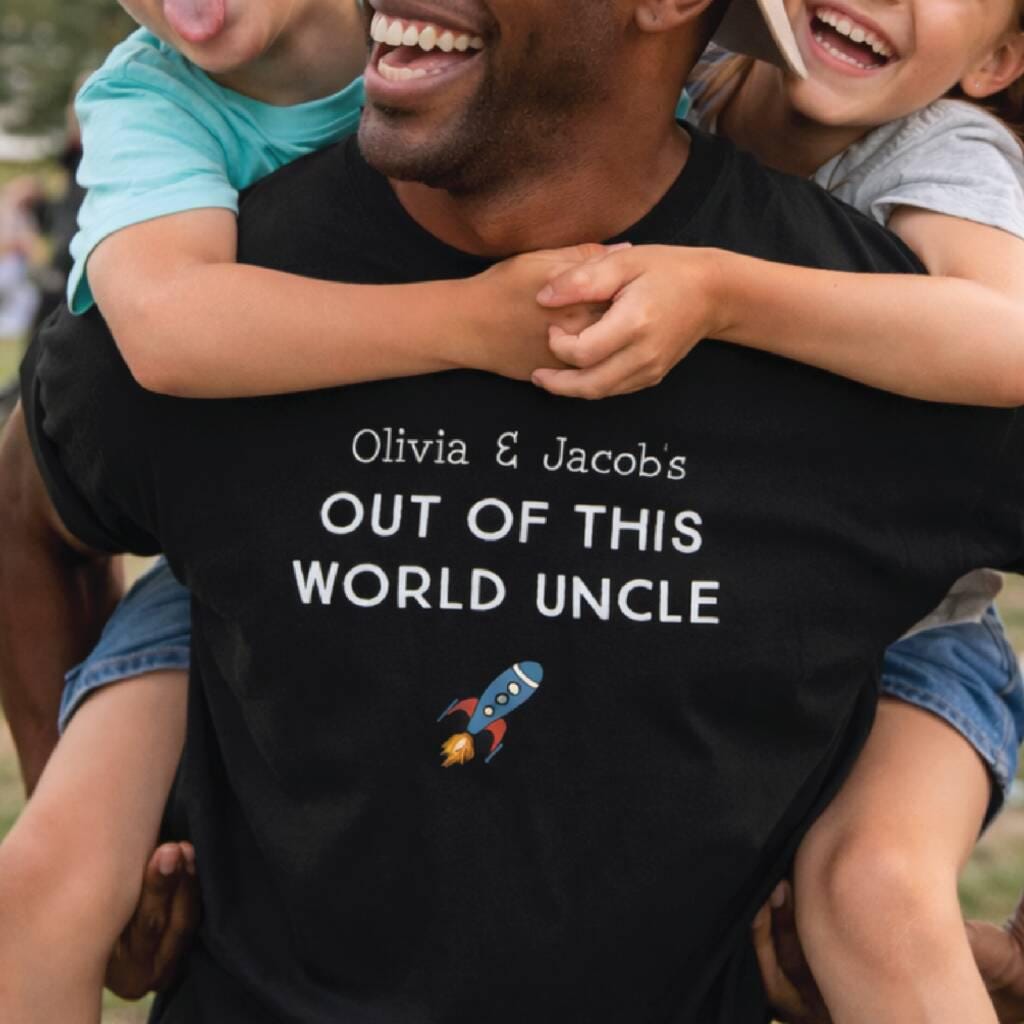 Personalised Out Of This World Uncle T Shirt