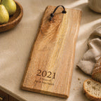 Extra Long Personalised 5th Anniversary Wooden Mango Serving Board