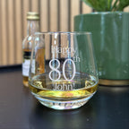 Personalised 80th Birthday Whisky Glass Gift