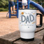 Personalised Space Theme Best Dad in the Universe Travel Mug