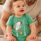 Personalised First Father's Day Rugby Baby Vest