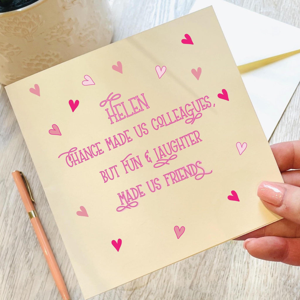 Chance Made Us Friends Colleague Leaving Card