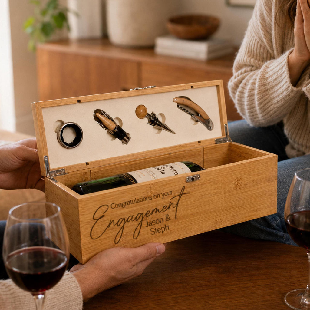 Congratulations On Your Engagement Wine Bottle Gift Set