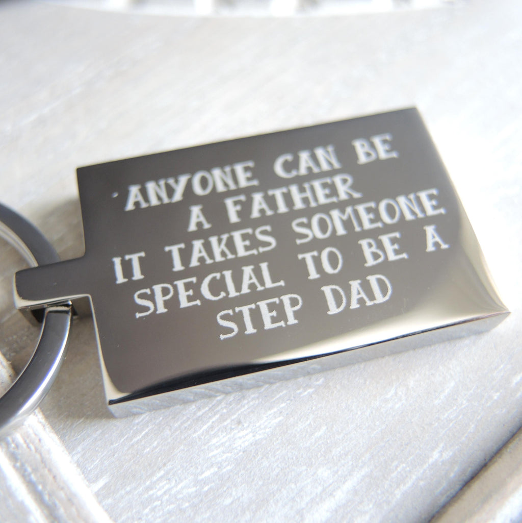 Personalised Stainless Steel Fathers Day Keyring