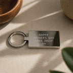 Personalised Stainless Steel Fathers Day Keyring