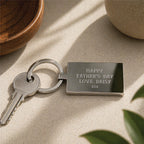 Personalised Stainless Steel Fathers Day Keyring