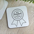 Personalised Best Dad Rosette Coaster