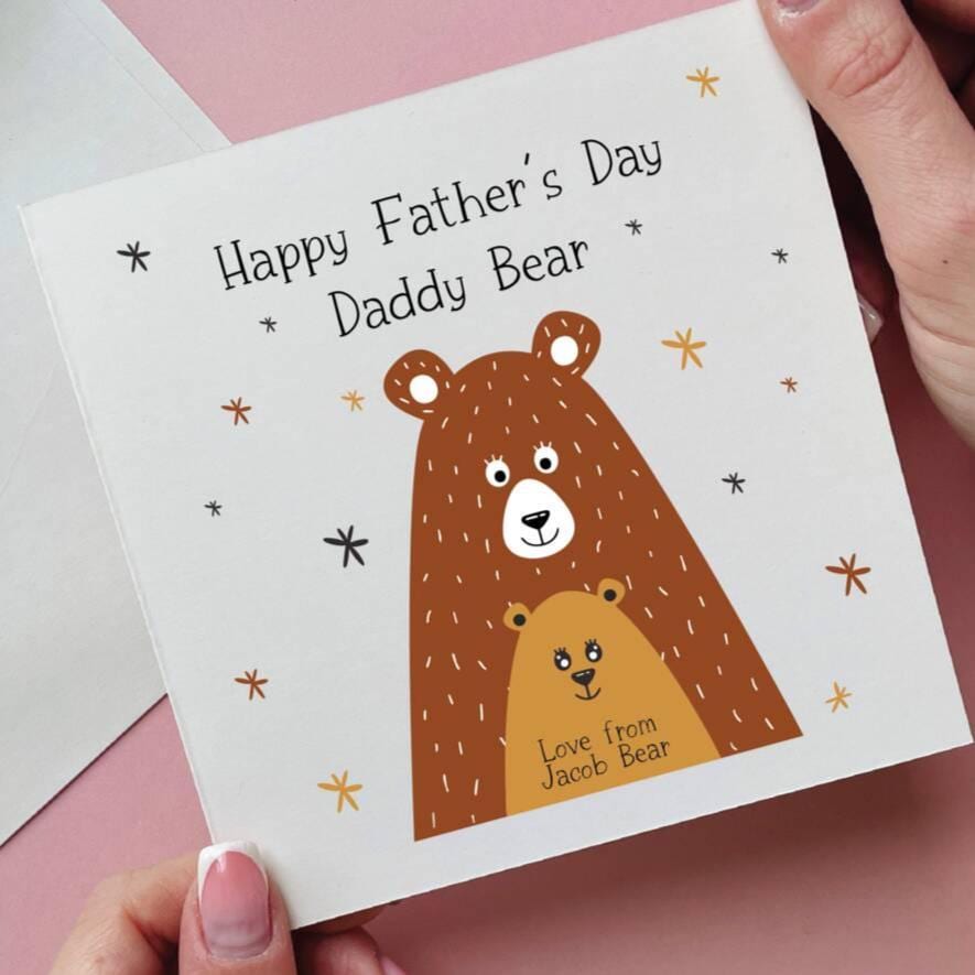 Personalised Daddy Bear Father's Day Card