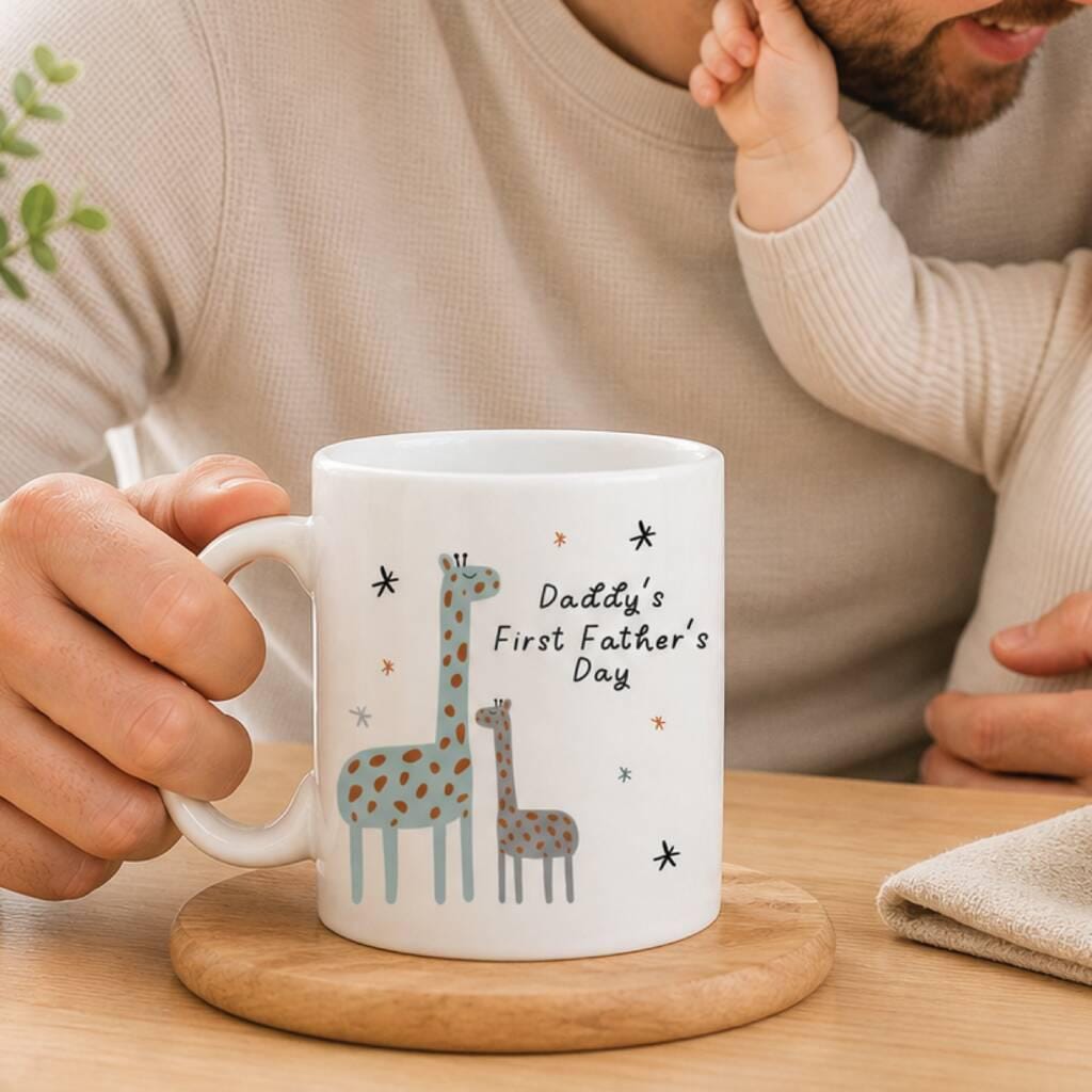 Personalised First Father's Day Giraffe Mug