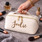 Personalised Leopard Print Open Flat Washbag