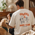 Personalised Coffee And Dogs Club Graphic T Shirt