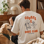 Personalised Coffee And Dogs Club Graphic T Shirt