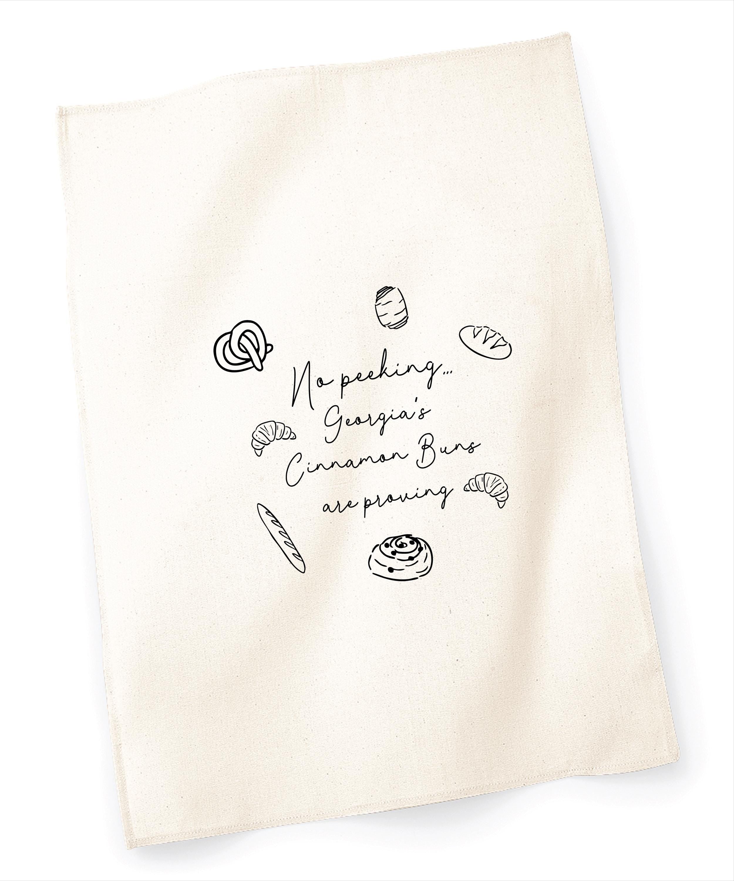 Personalised No Peeking Daddy's Sourdough Tea Towel