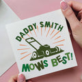 Personalised Daddy Mows Best Card