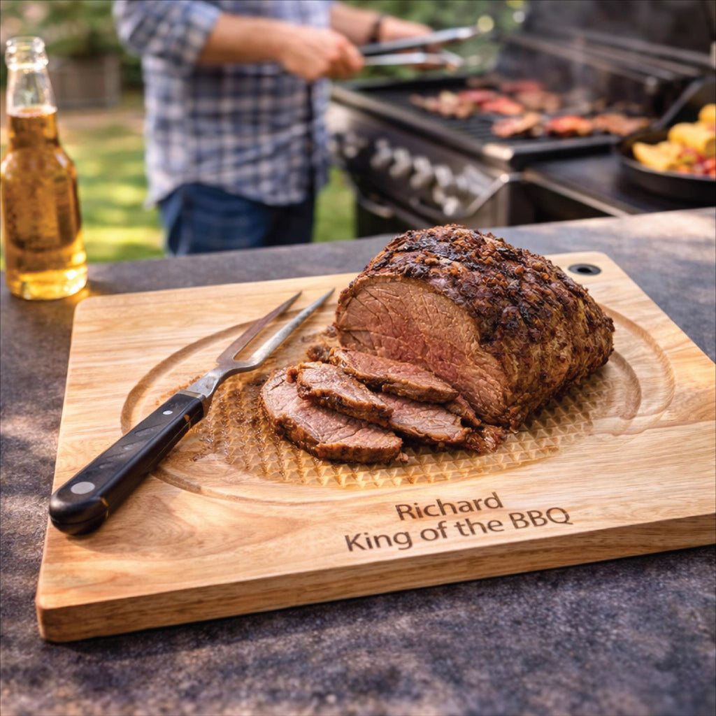 Personalised King Of The BBQ Carving Board