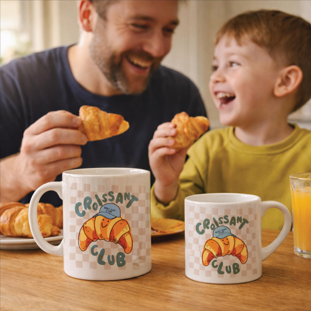 Personalised Croissant Club Matching Mugs