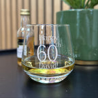 Personalised 60th Birthday Whisky Glass Gift