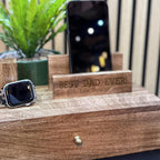 Personalised Best Dad Ever Tech Stand With Drawer