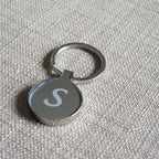 Personalised Silver Round Key Ring
