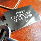 Personalised Stainless Steel Fathers Day Keyring