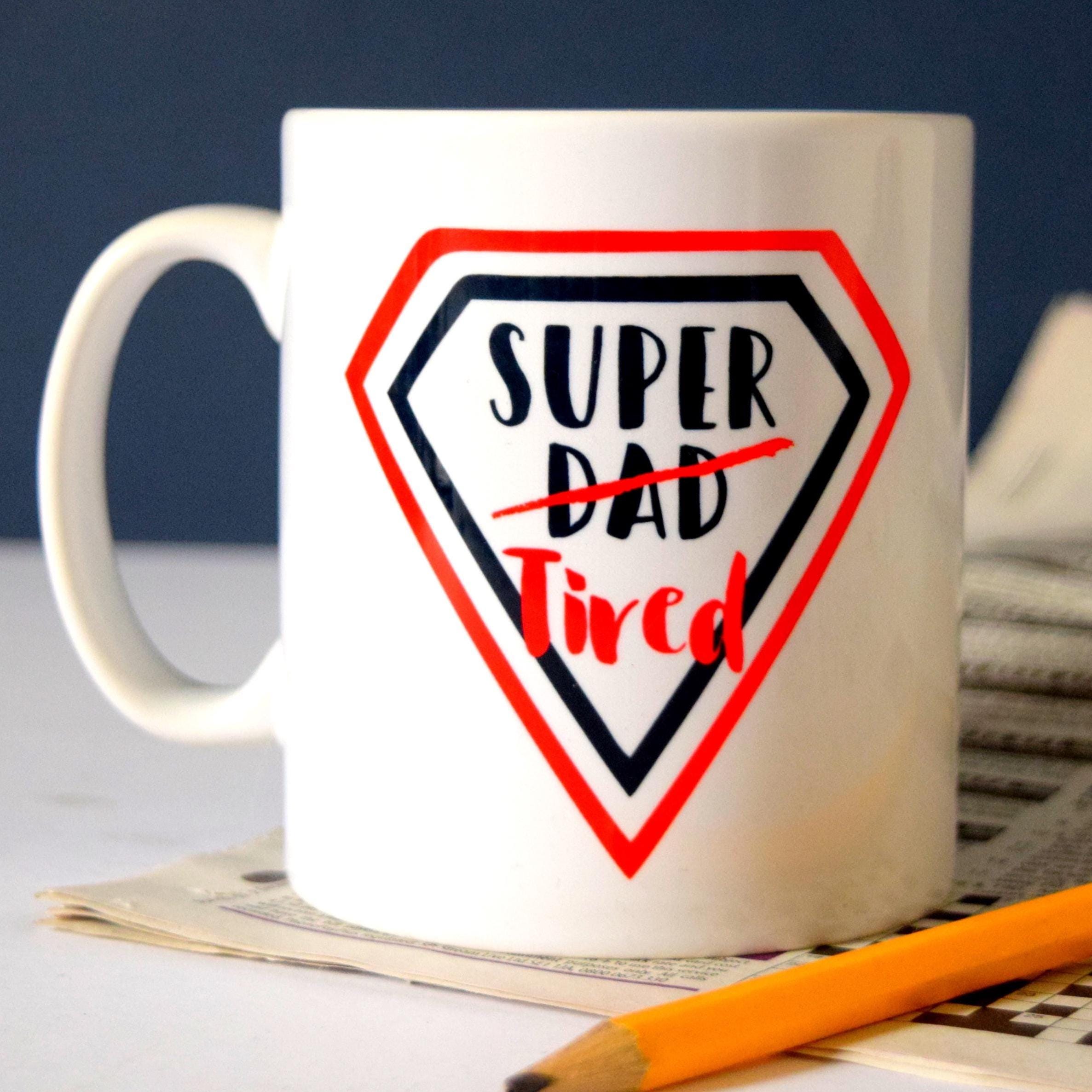 Personalised Super Dad Super Tired Mug
