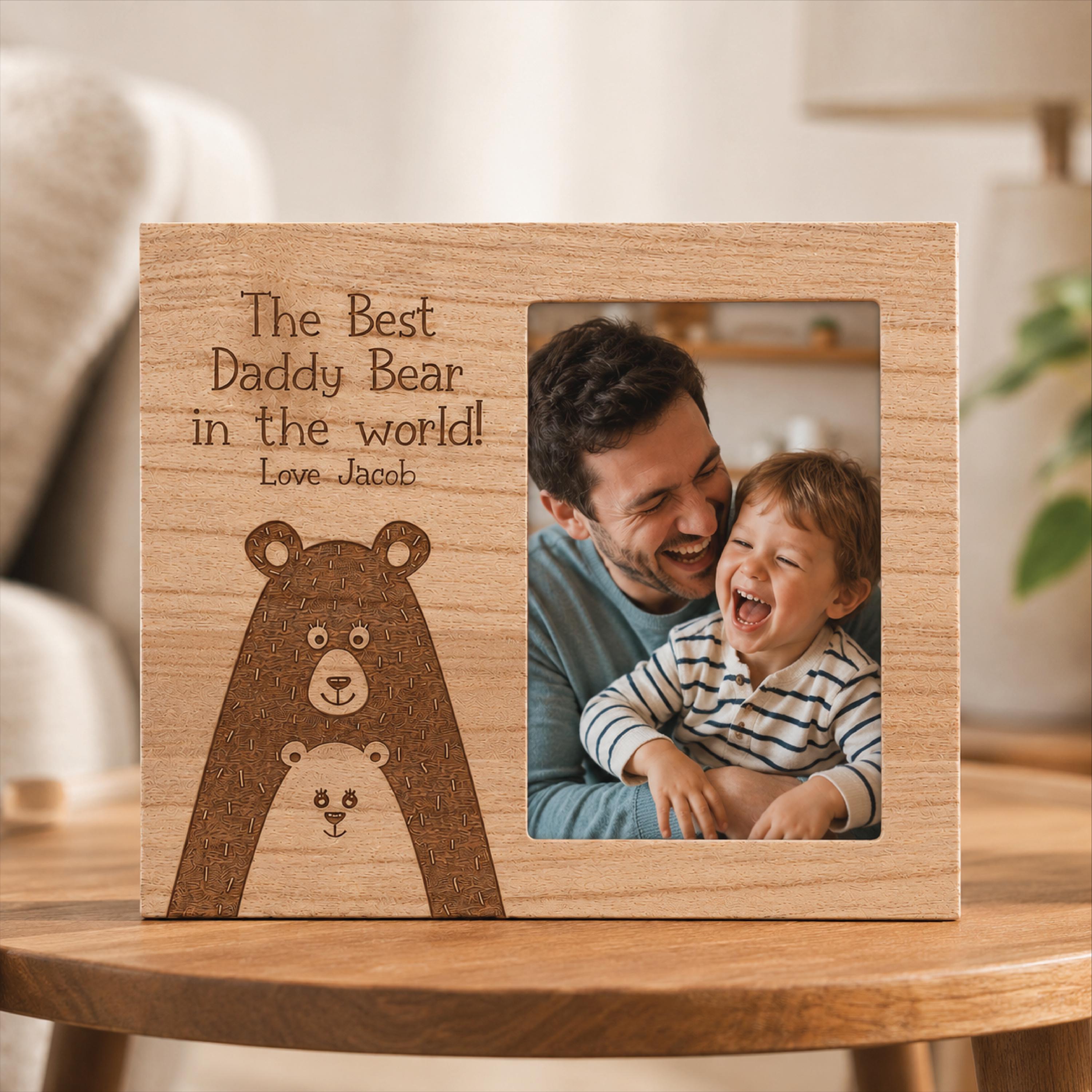 Personalised Daddy Bear Photo Frame