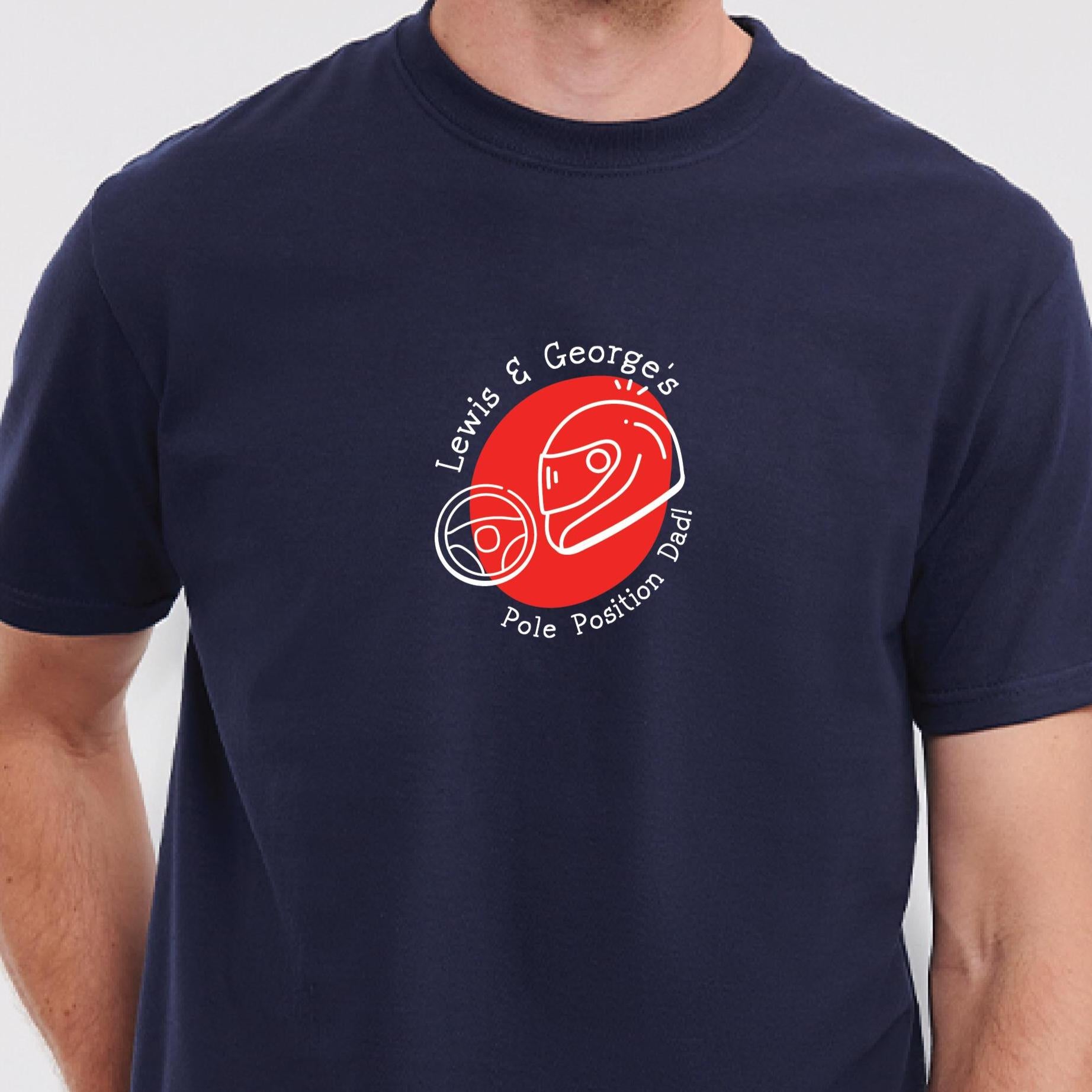 Personalised Formula One Pole Position Dad T Shirt