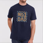 Personalised Checkerboard No.One Dad T Shirt