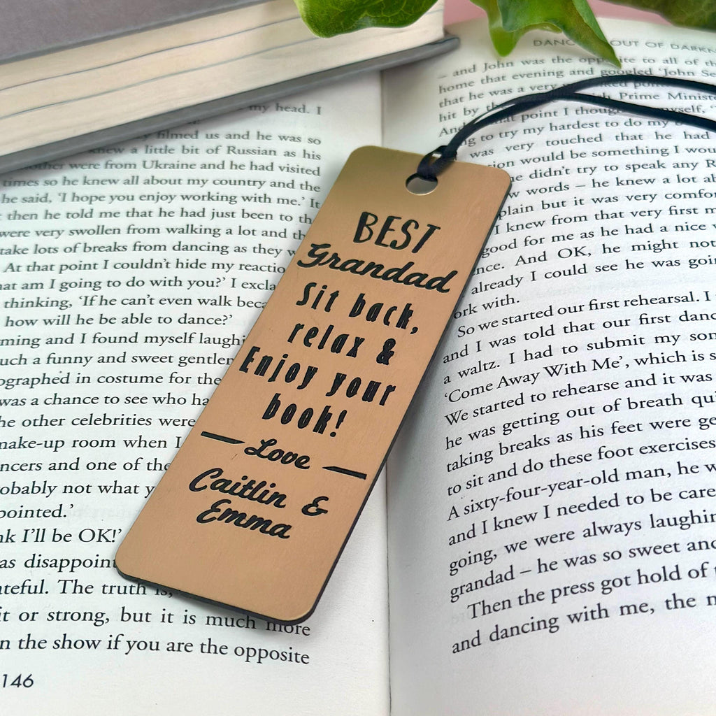 Personalised Best Grandad Bookmark