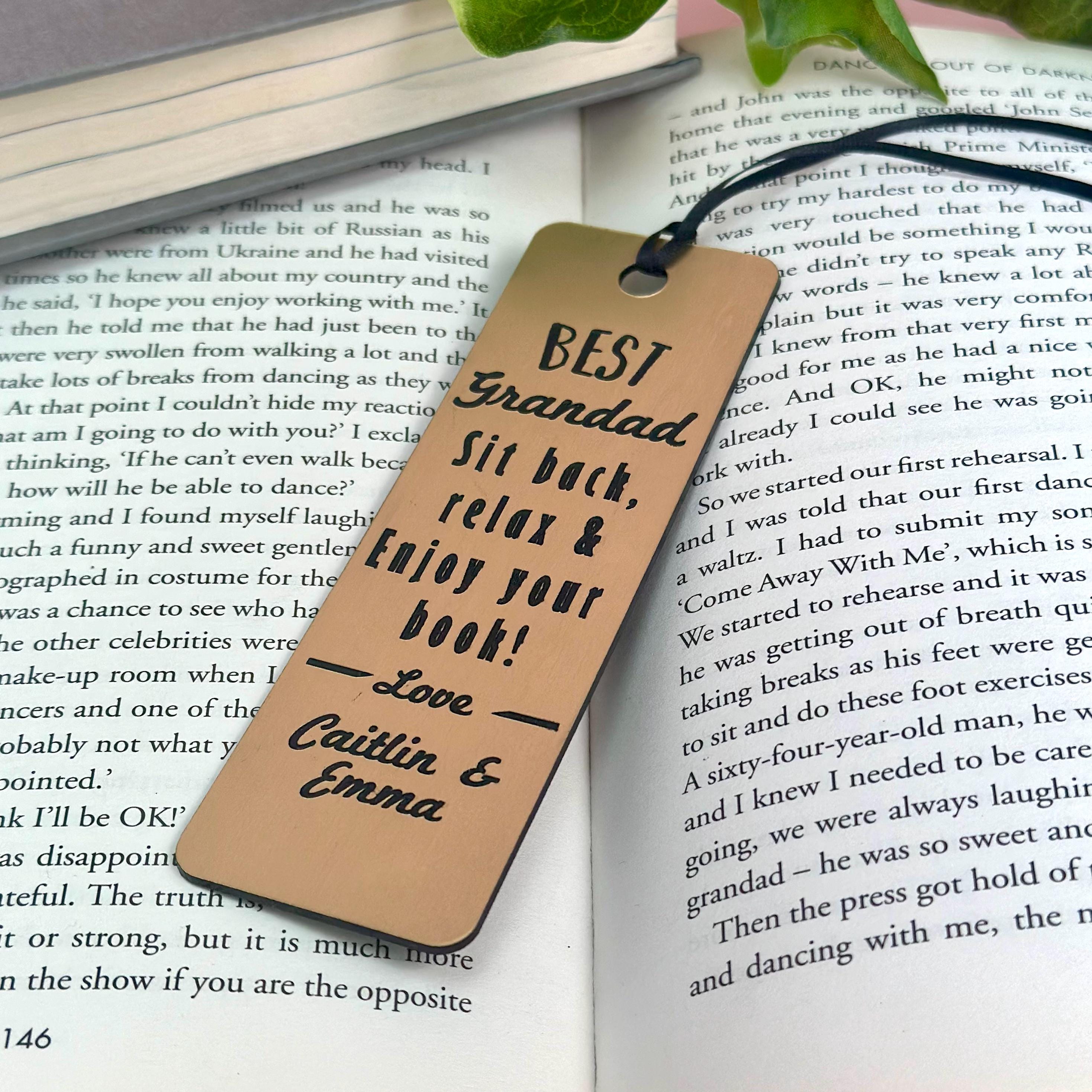 Personalised Best Grandad Bookmark