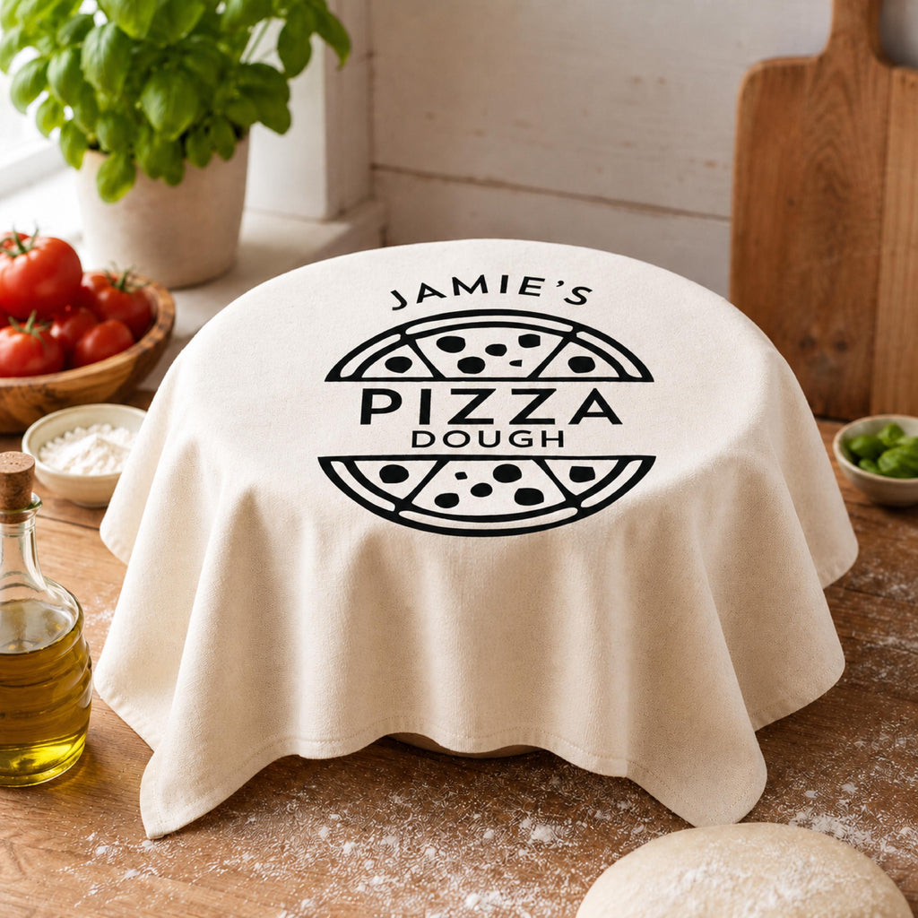 Personalised Pizza Dough Tea Towel