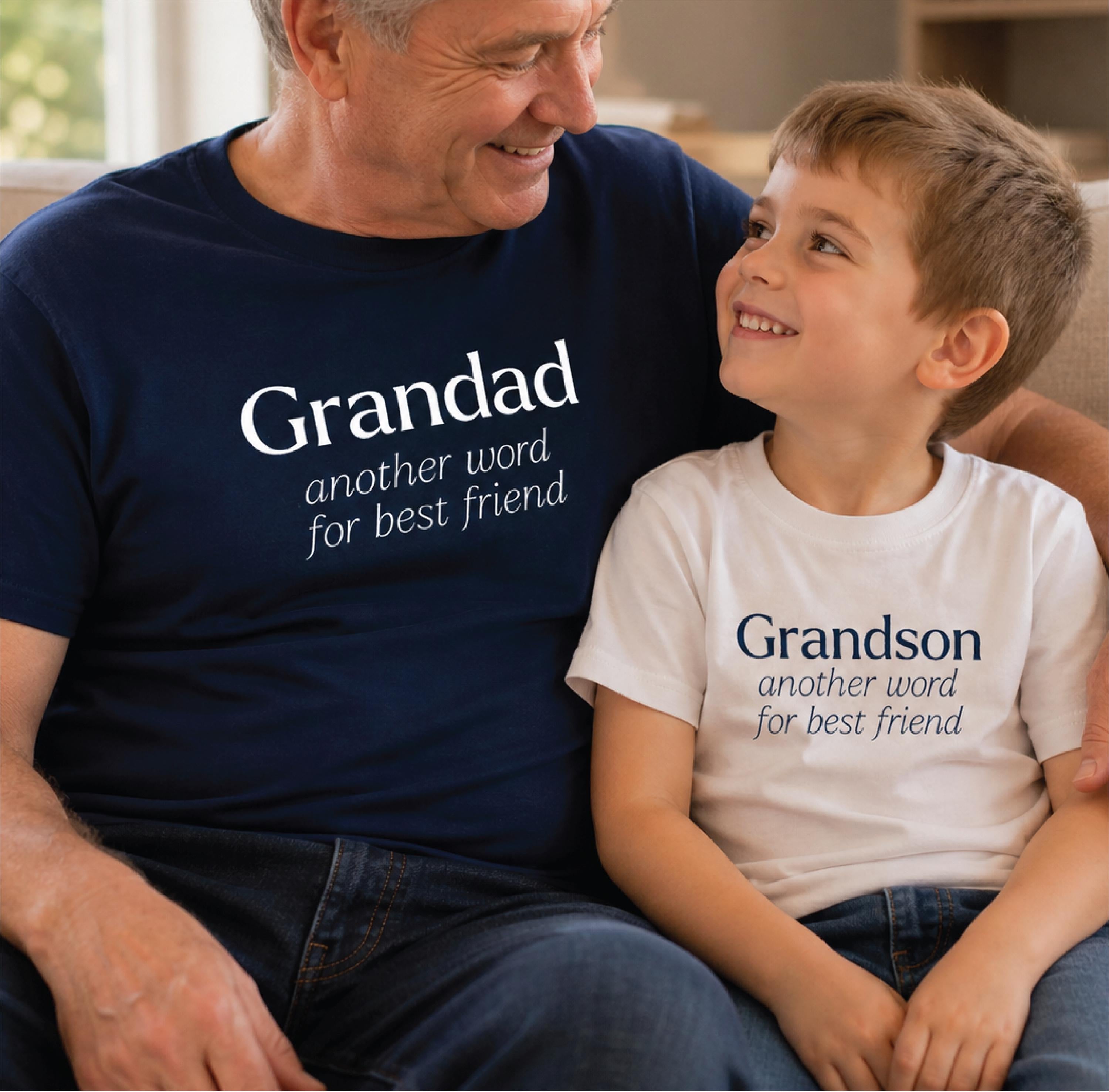 Personalised Grandad And Grandchild Best Friend T Shirts