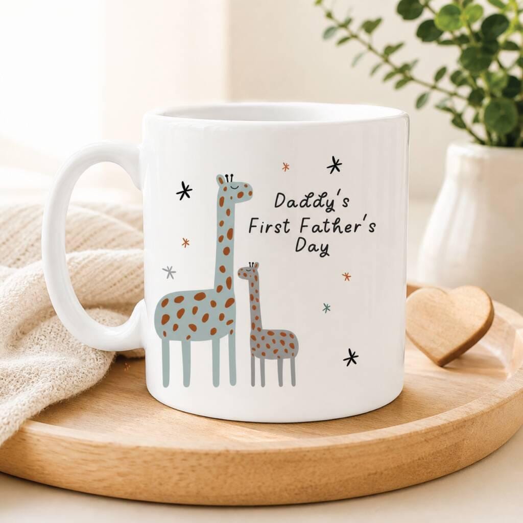 Personalised First Father's Day Giraffe Mug