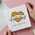 Personalised Tattoo Heart Step Dad Father's Day Card