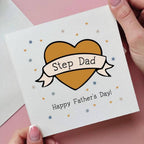 Personalised Tattoo Heart Step Dad Father's Day Card