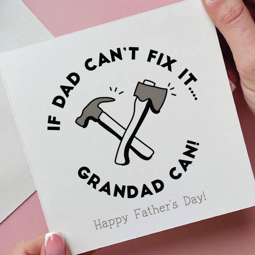 Personalised Grandad Can Fix It Father's Day Card