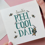 Personalised Reel Cool Dad Fishing Card