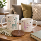 Personalised Daddy An Me Giraffe Matching Mugs