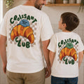 Personalised Daddy And Me Croissant Club T Shirts