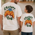 Personalised Daddy And Me Croissant Club T Shirts