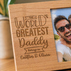 Personalisd World's Greatest Daddy Photoframe