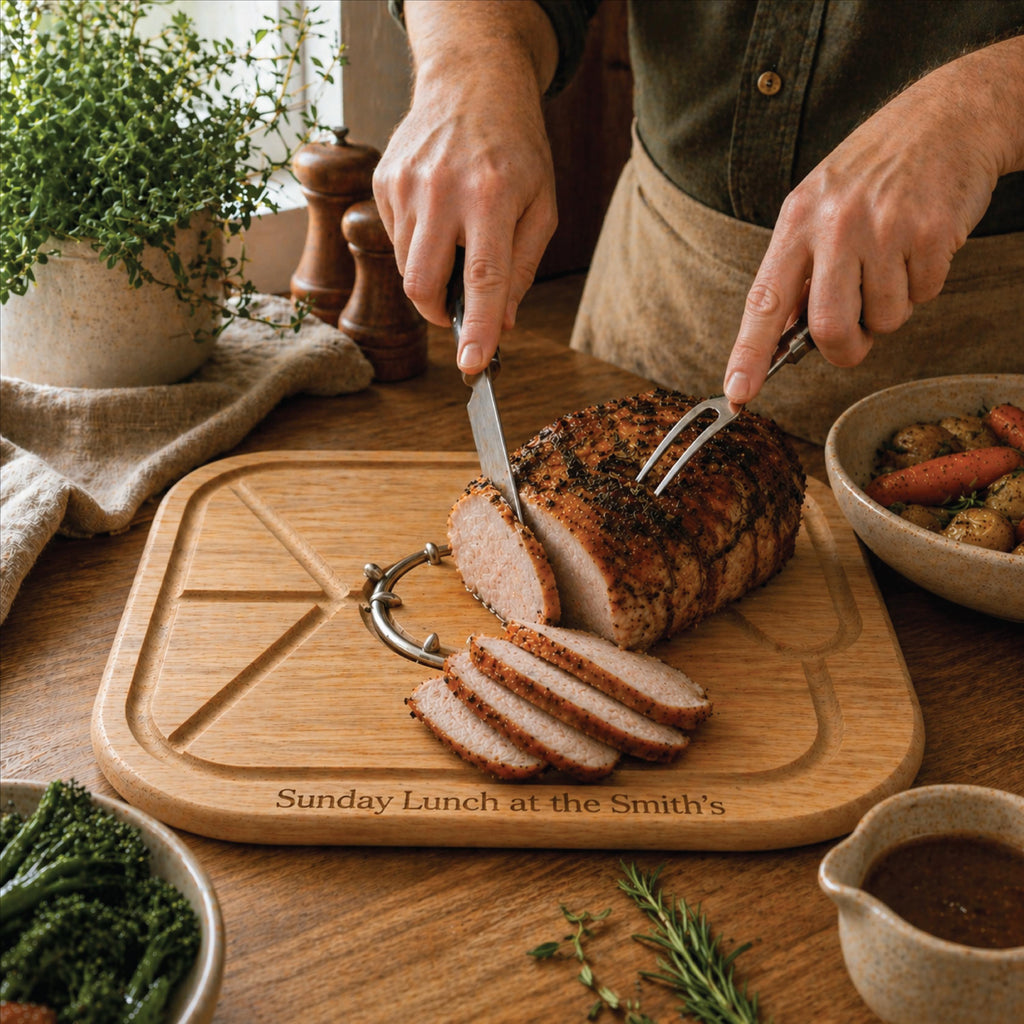 Personalised Havea Wood Sunday Lunch Carving Board