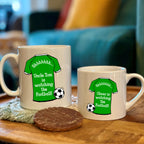 Personalised Daddy And Me Watching Football Mugs