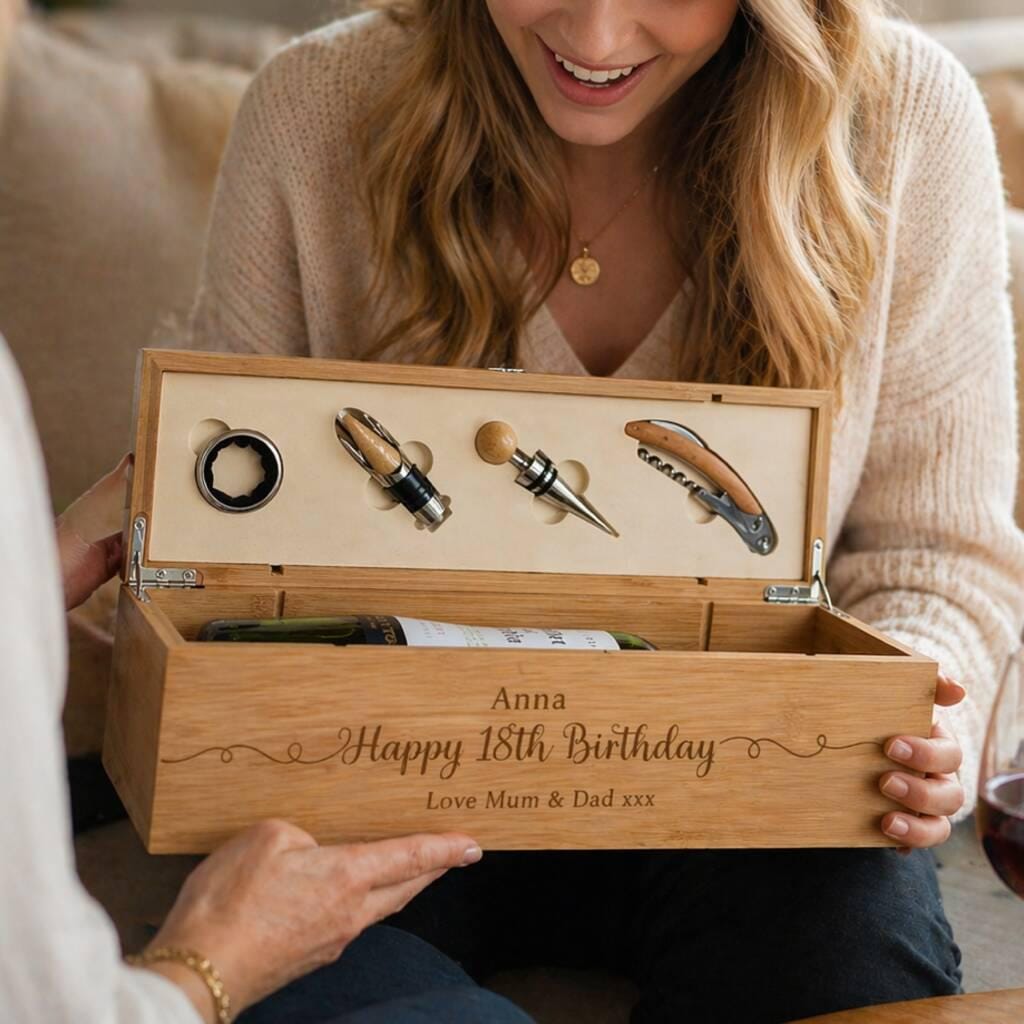 Personalised Milestone Birthday Wine Bottle Gift Set