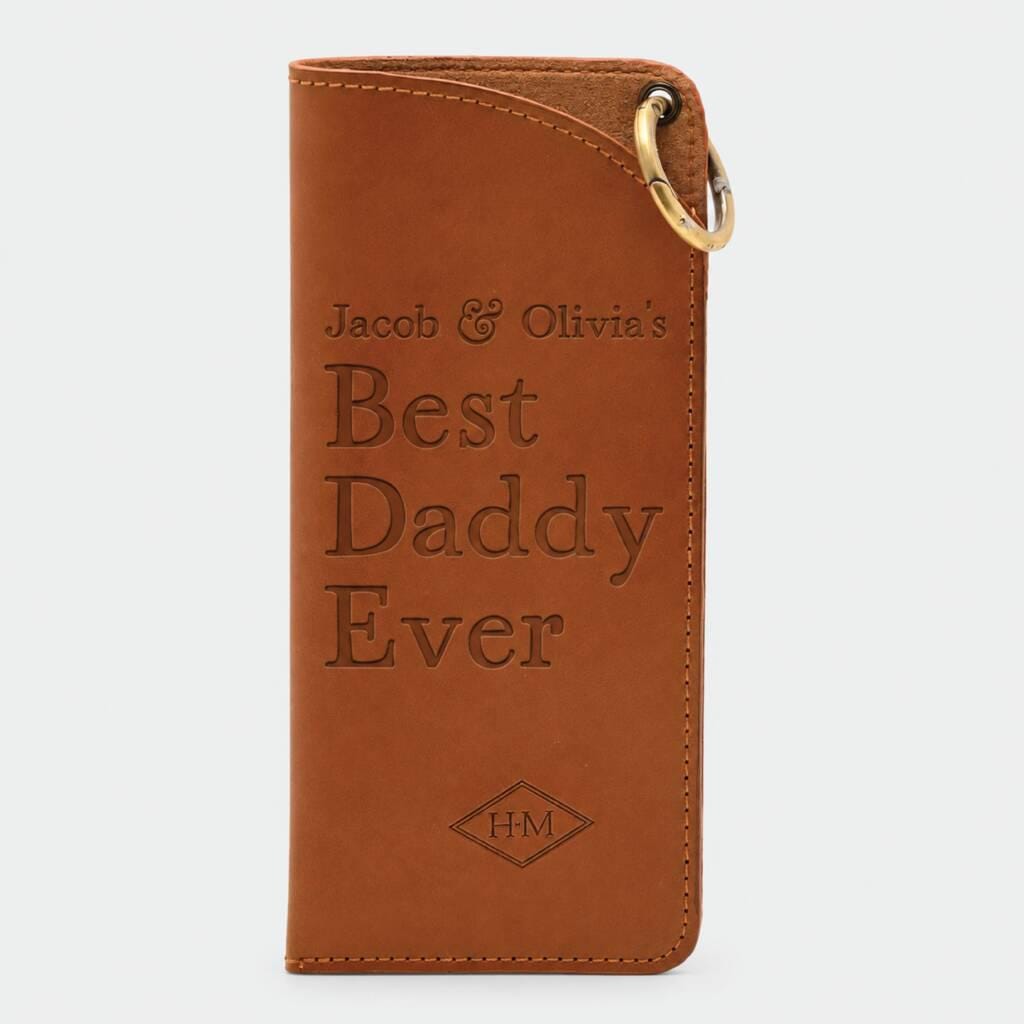 Personalised Best Daddy Ever Glasses Case With Carabiner Clip