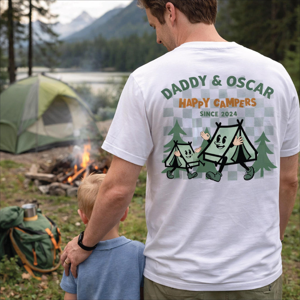 Personalised Happy Campers Graphic T Shirt