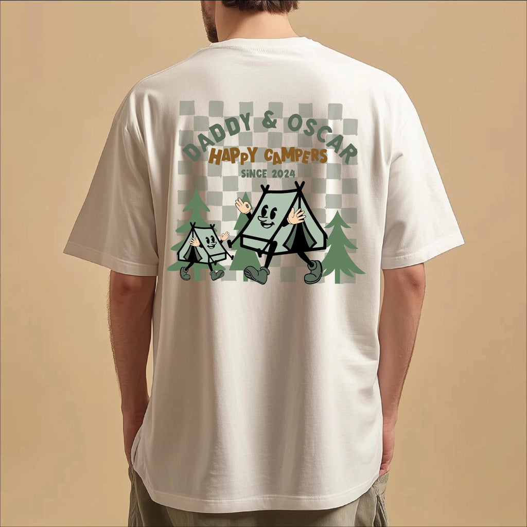Personalised Happy Campers Graphic T Shirt