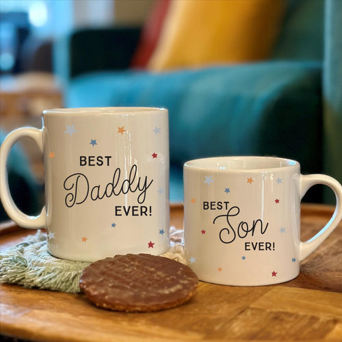 Best Daddy And Best Son Ever Matching Mugs